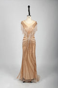 Refined Mermaid Mother of the Bride Dress with Short Sleeves MC080