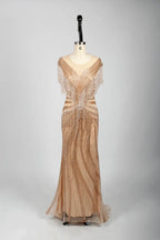 Refined Mermaid Mother of the Bride Dress with Short Sleeves MC080