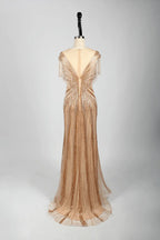 Refined Mermaid Mother of the Bride Dress with Short Sleeves MC080