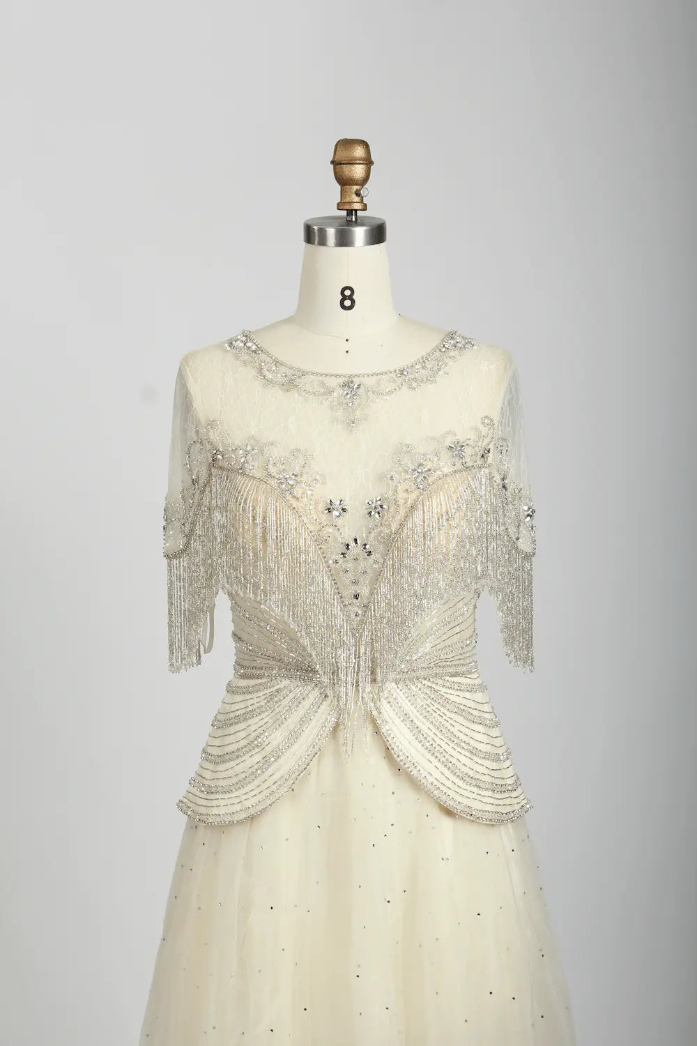 Embellished A-Line Mother of the Bride Dress with Short Sleeves MC081