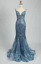 Mermaid Evening Gown With Sequin Embellishments Wholesale  32835