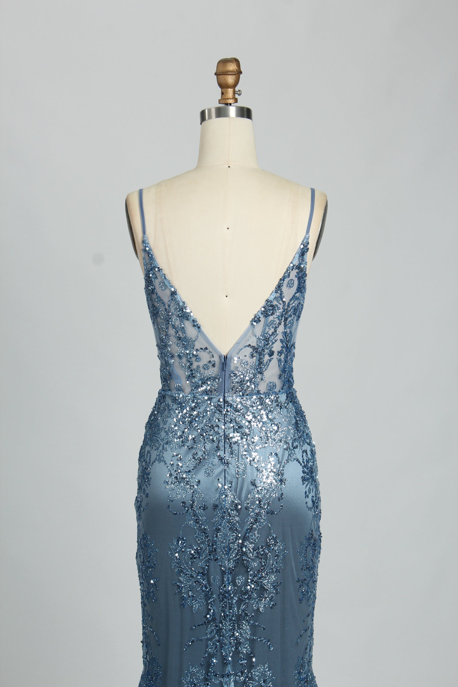 Mermaid Evening Gown With Sequin Embellishments Wholesale  32835