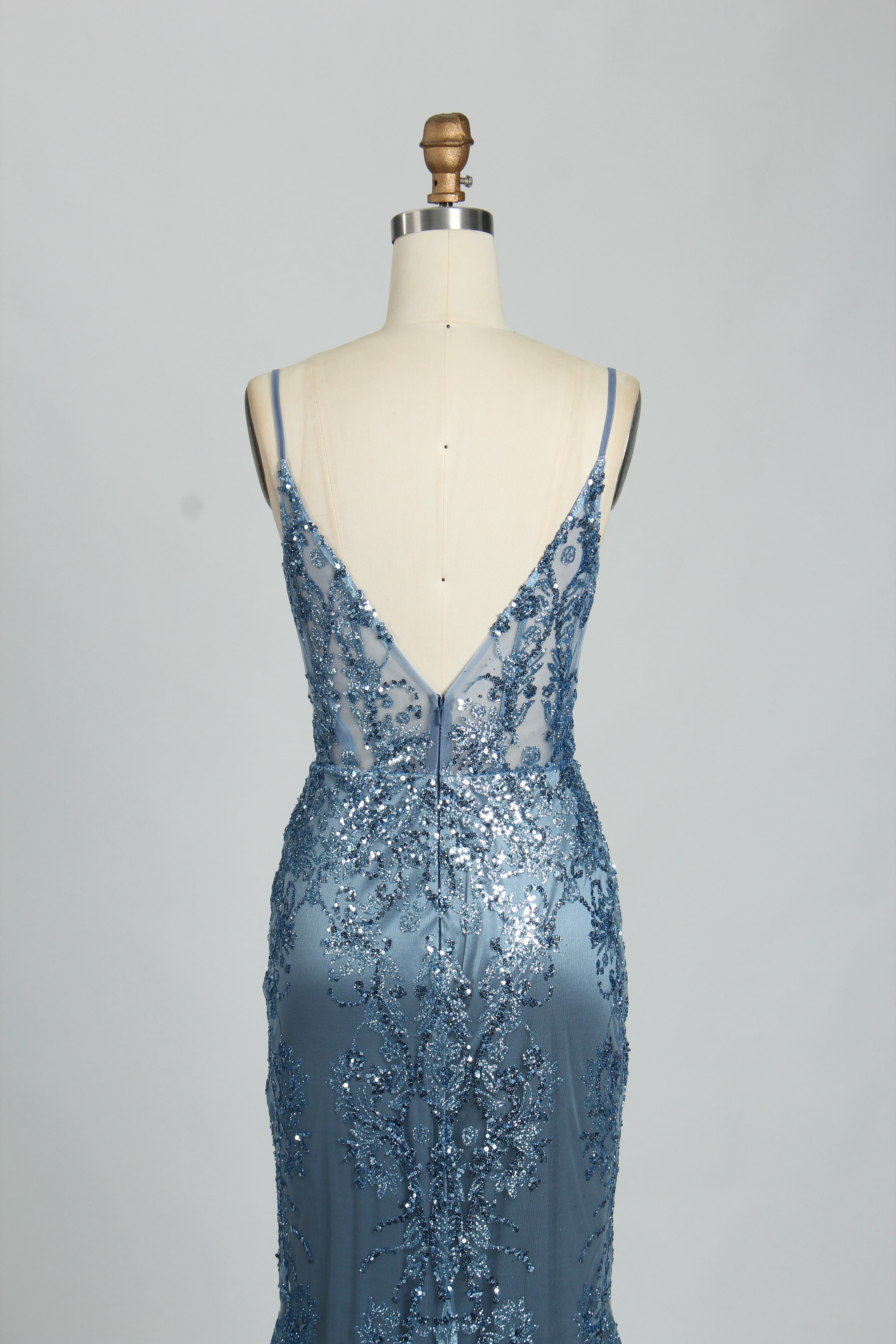 Mermaid Evening Gown With Sequin Embellishments Wholesale  32835
