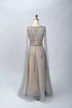 Champagne Lace A-Line Mother of the Bride Dress MC064