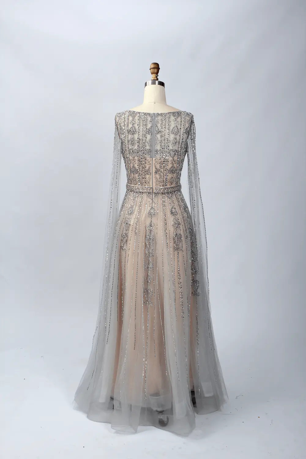 Champagne Lace A-Line Mother of the Bride Dress MC064