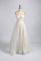 Wholesale Strapless Lace - Applique Tulle Wedding Dress tg011