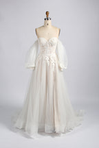 Wholesale Strapless Lace - Applique Tulle Wedding Dress tg011