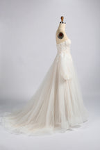 Wholesale Strapless Lace - Applique Tulle Wedding Dress tg011