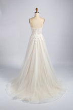 Wholesale Strapless Lace - Applique Tulle Wedding Dress tg011
