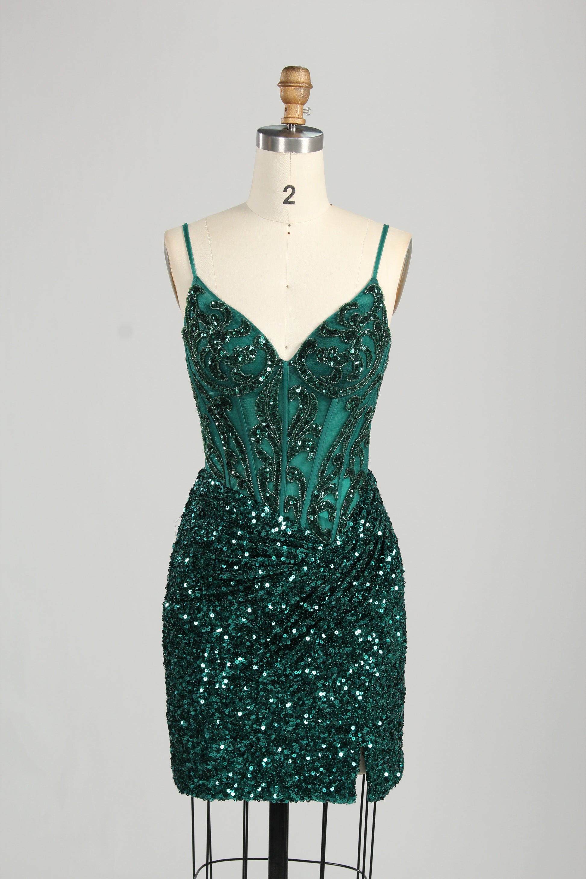 Supplier Sequin Spaghetti Strap Homecoming Dress D - 131S