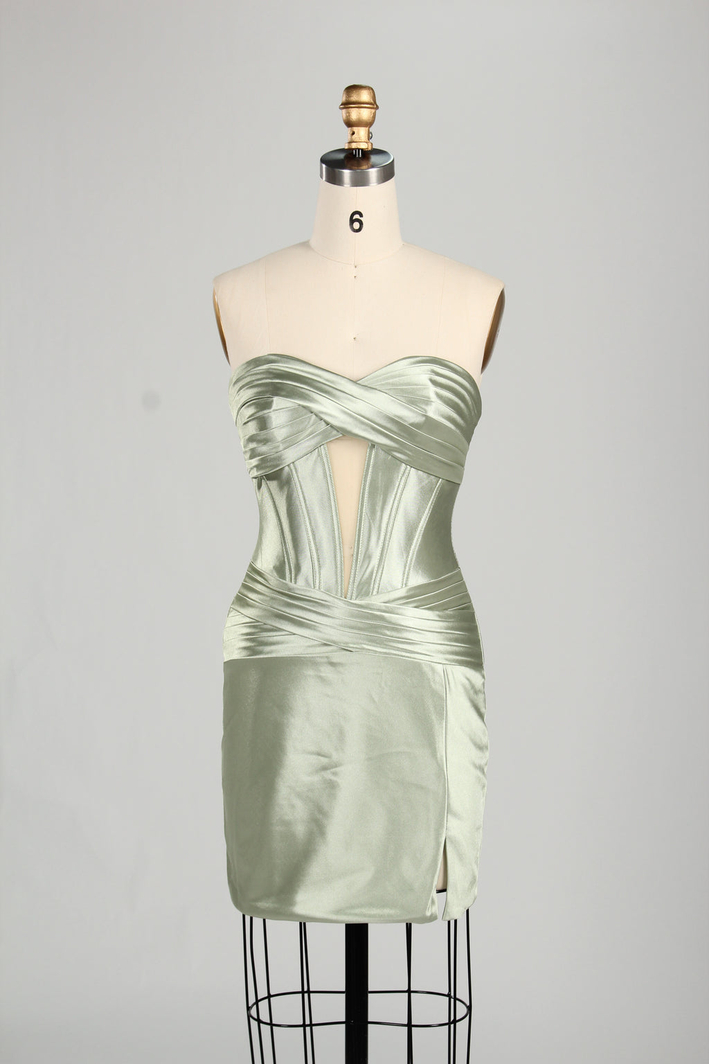 Supplier Satin Strapless Cut Out Homecoming Dress D - 126S