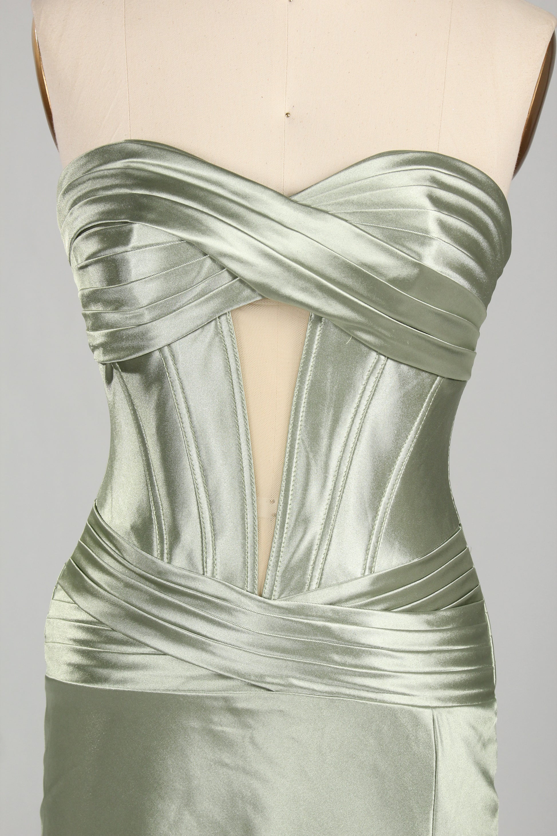 Supplier Satin Strapless Cut Out Homecoming Dress D - 126S