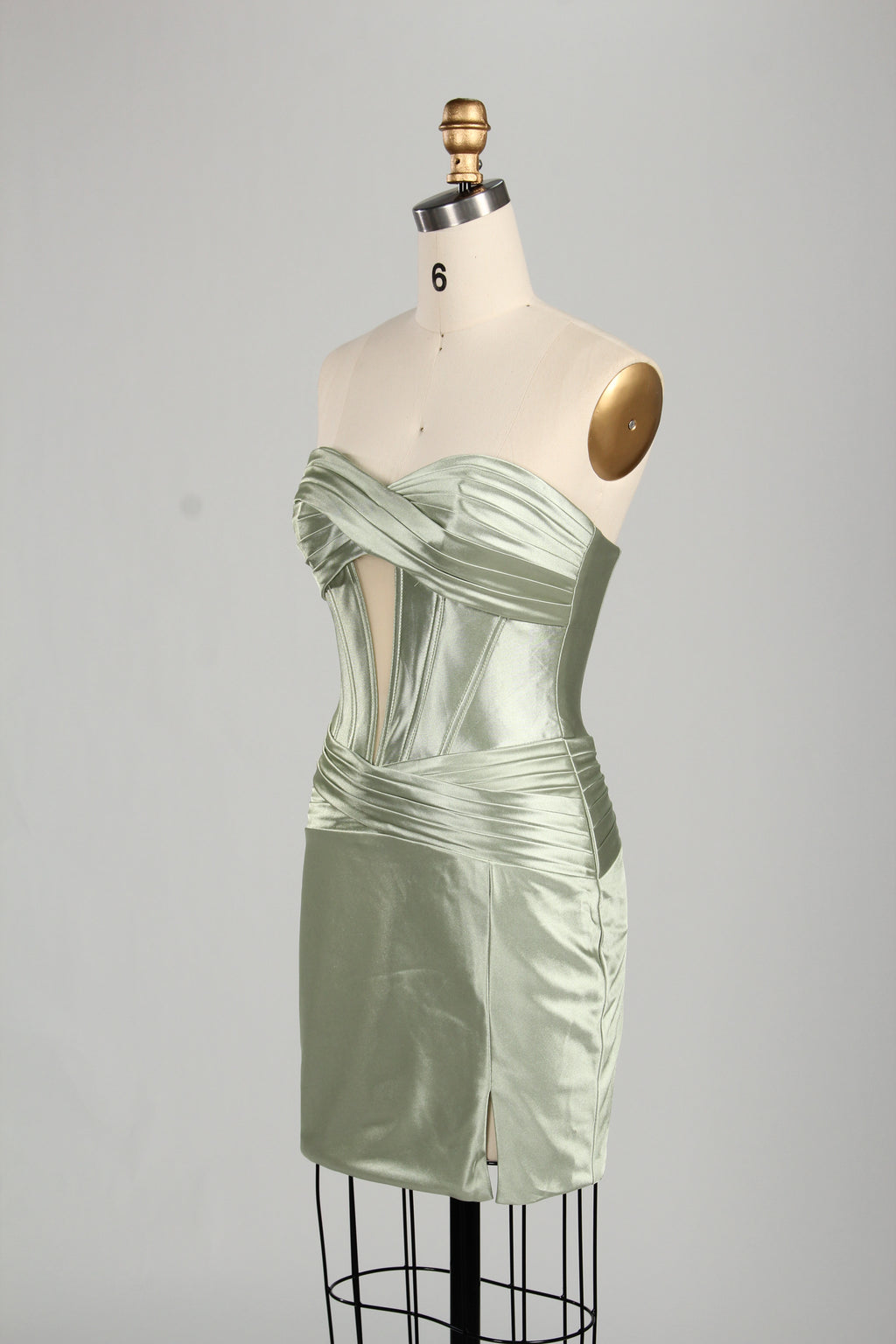 Supplier Satin Strapless Cut Out Homecoming Dress D - 126S