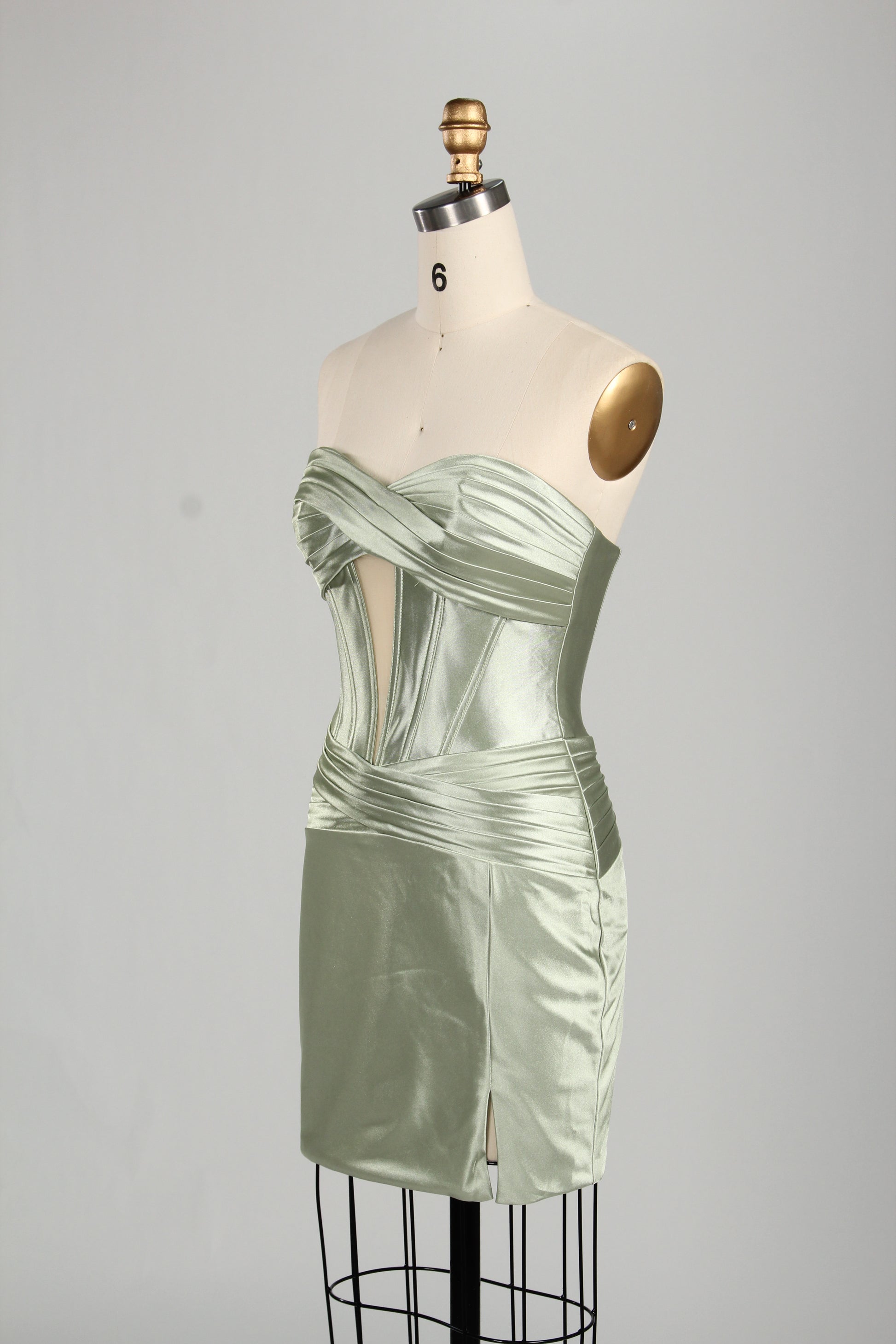 Supplier Satin Strapless Cut Out Homecoming Dress D - 126S