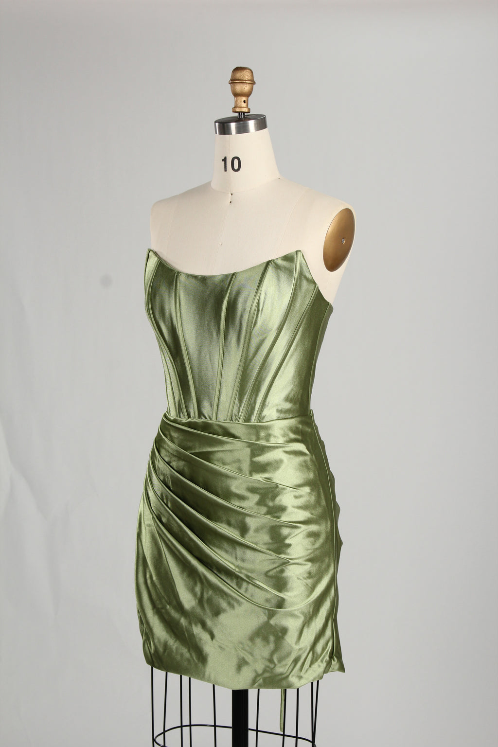 Manufacturer Satin Strapless Corset Cocktail Dress D - 116S