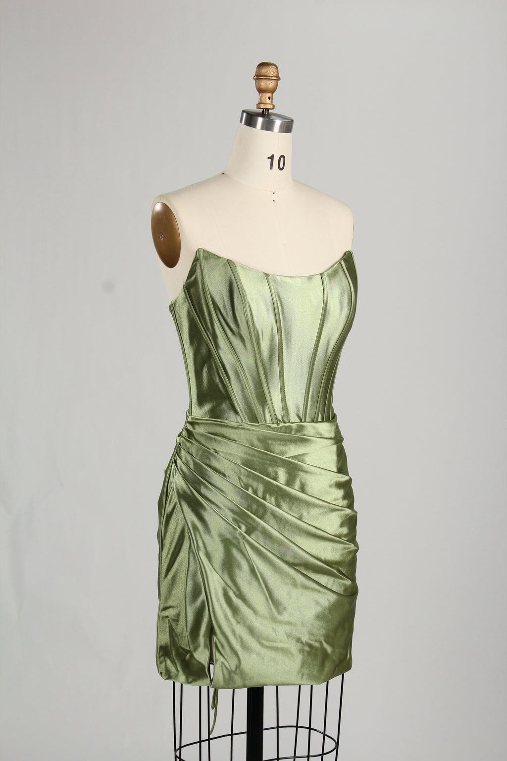 Manufacturer Satin Strapless Corset Cocktail Dress D - 116S