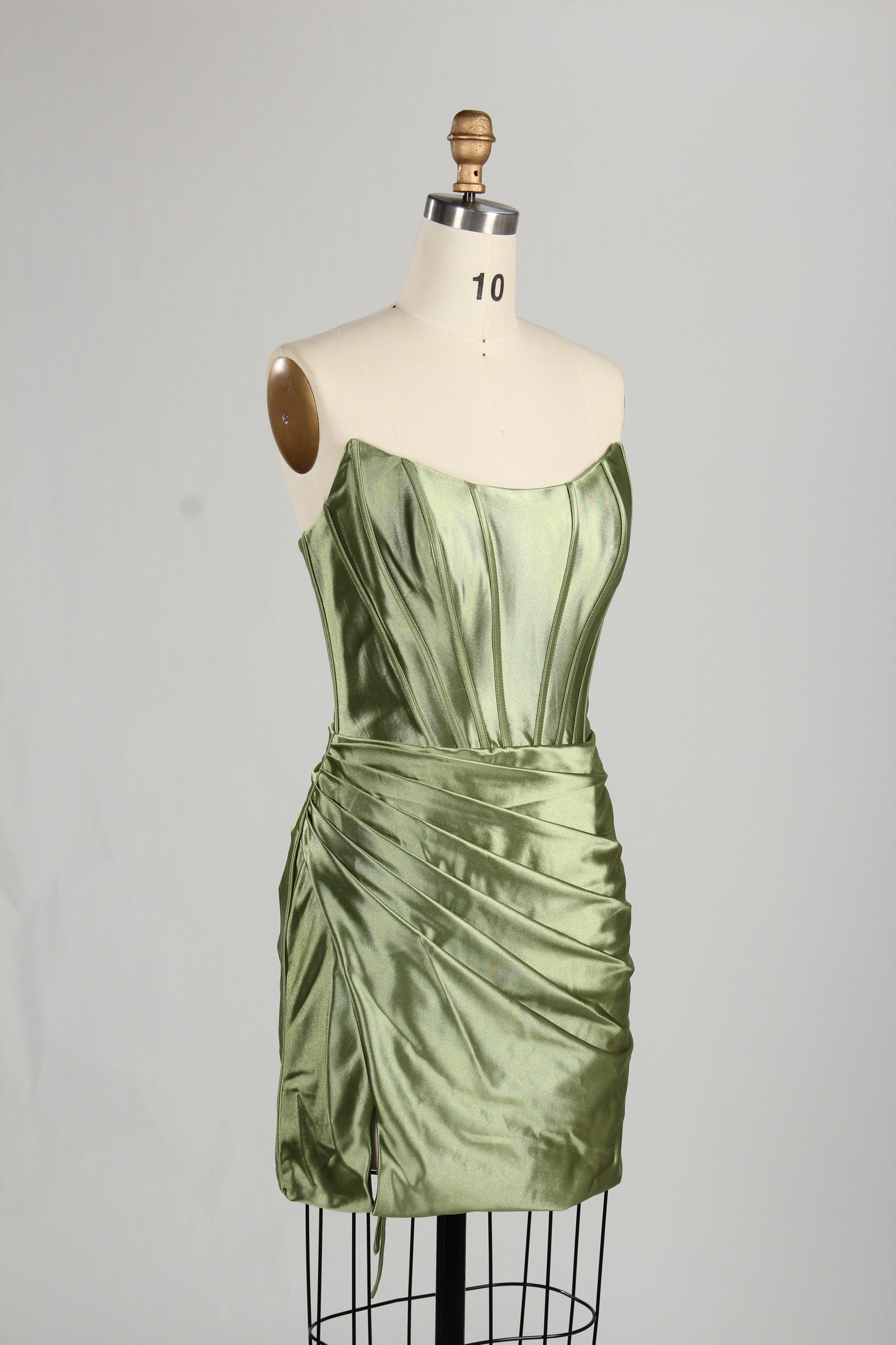 Manufacturer Satin Strapless Corset Cocktail Dress D - 116S