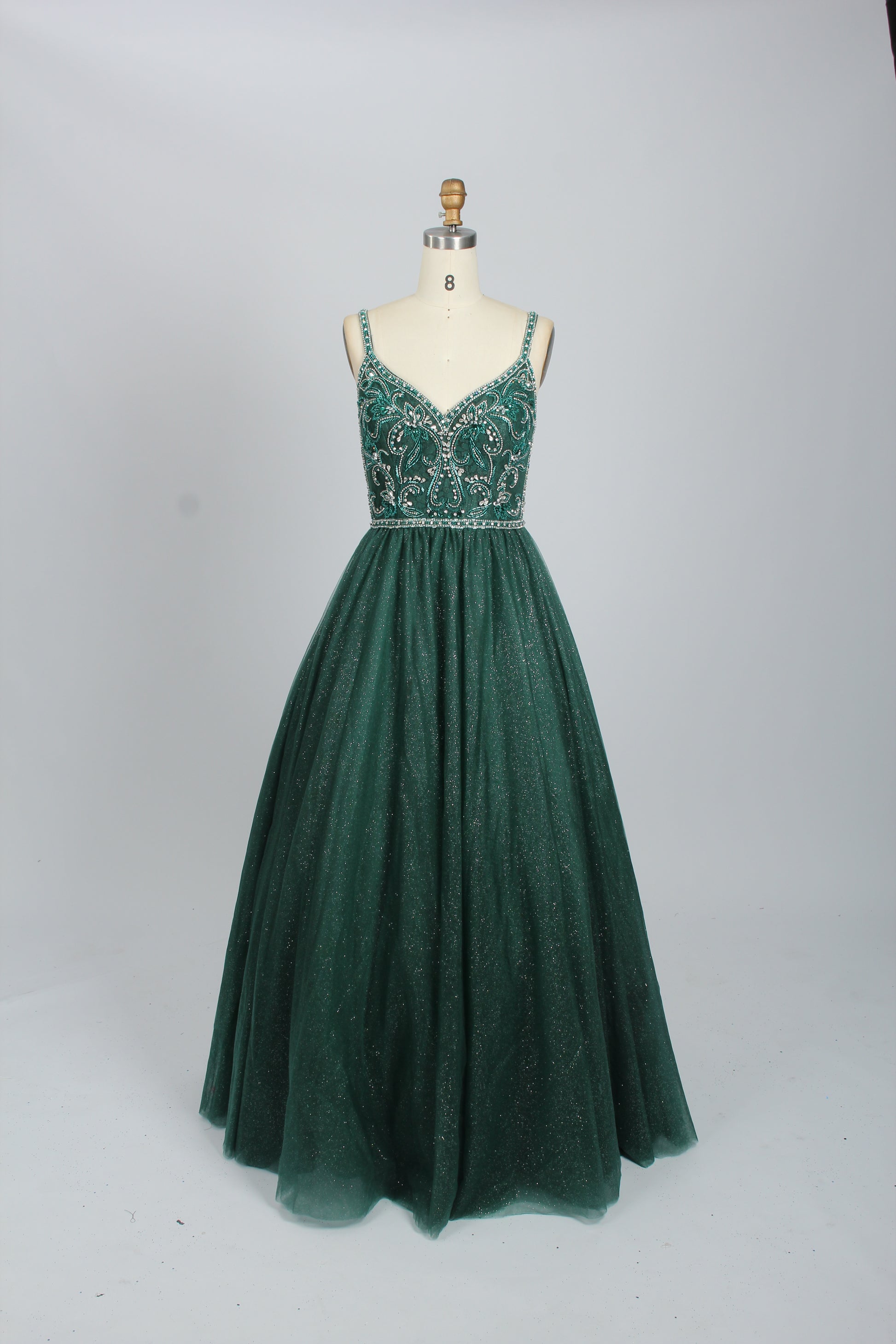 Wholesale Beaded Bodice Tulle Prom Dress 9133b