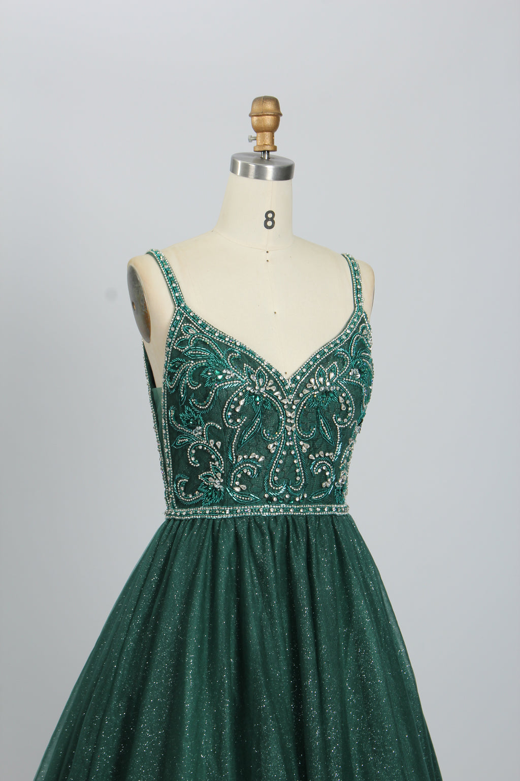 Wholesale Beaded Bodice Tulle Prom Dress 9133b