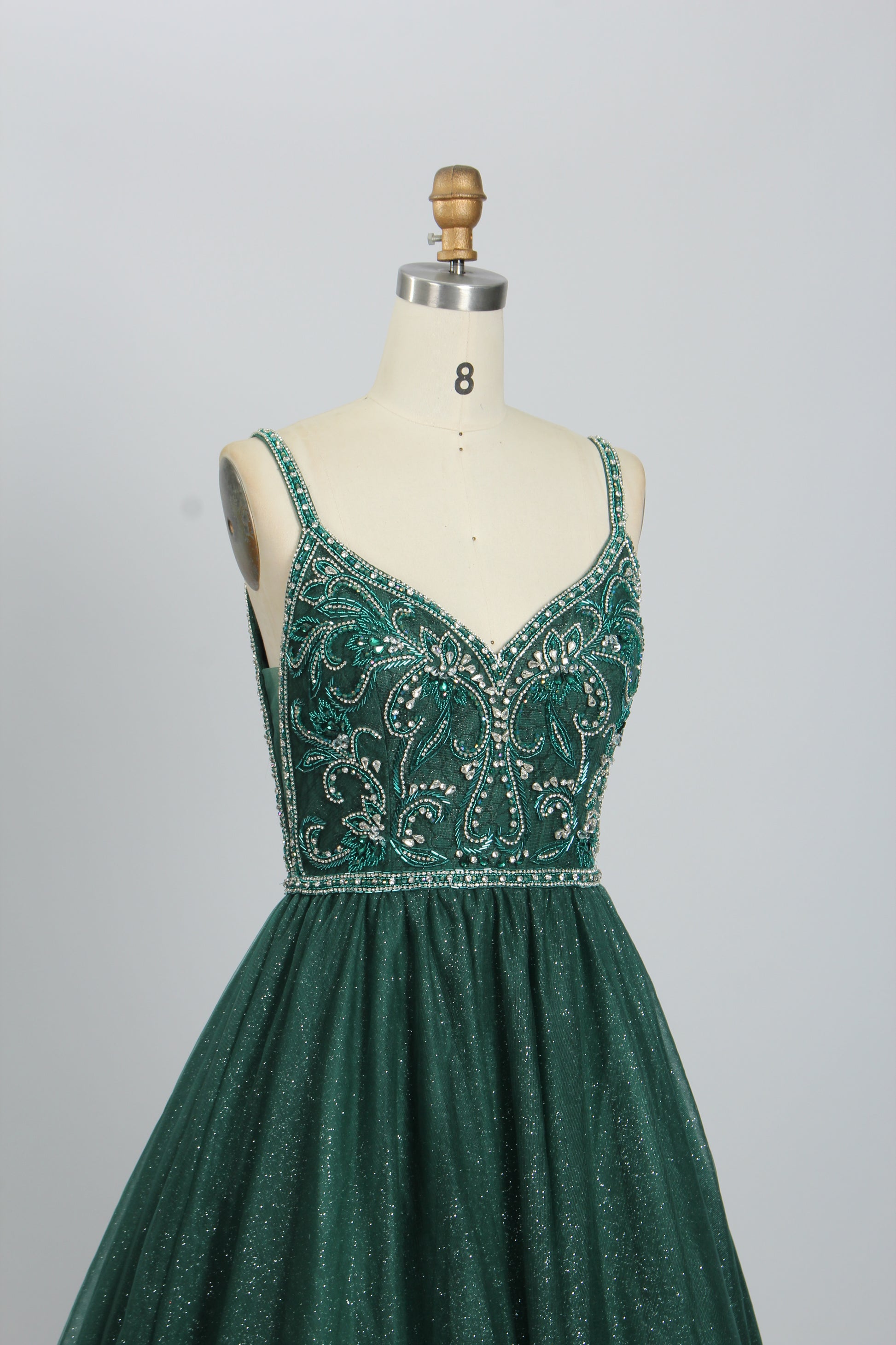 Wholesale Beaded Bodice Tulle Prom Dress 9133b