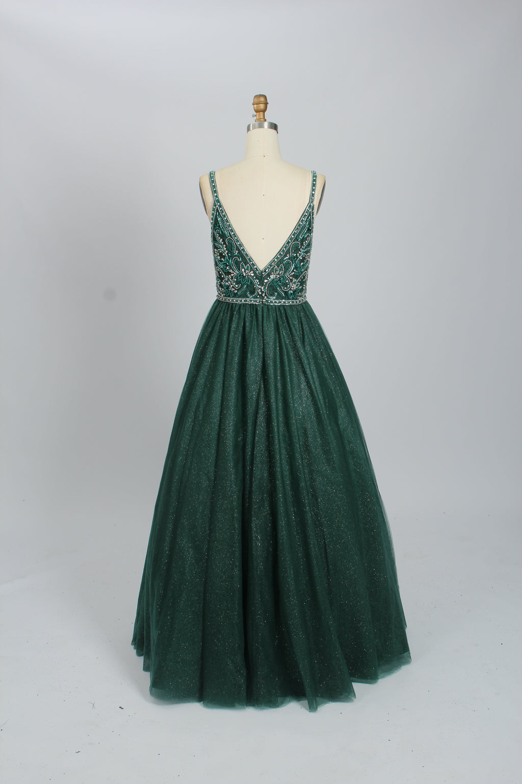 Wholesale Beaded Bodice Tulle Prom Dress 9133b