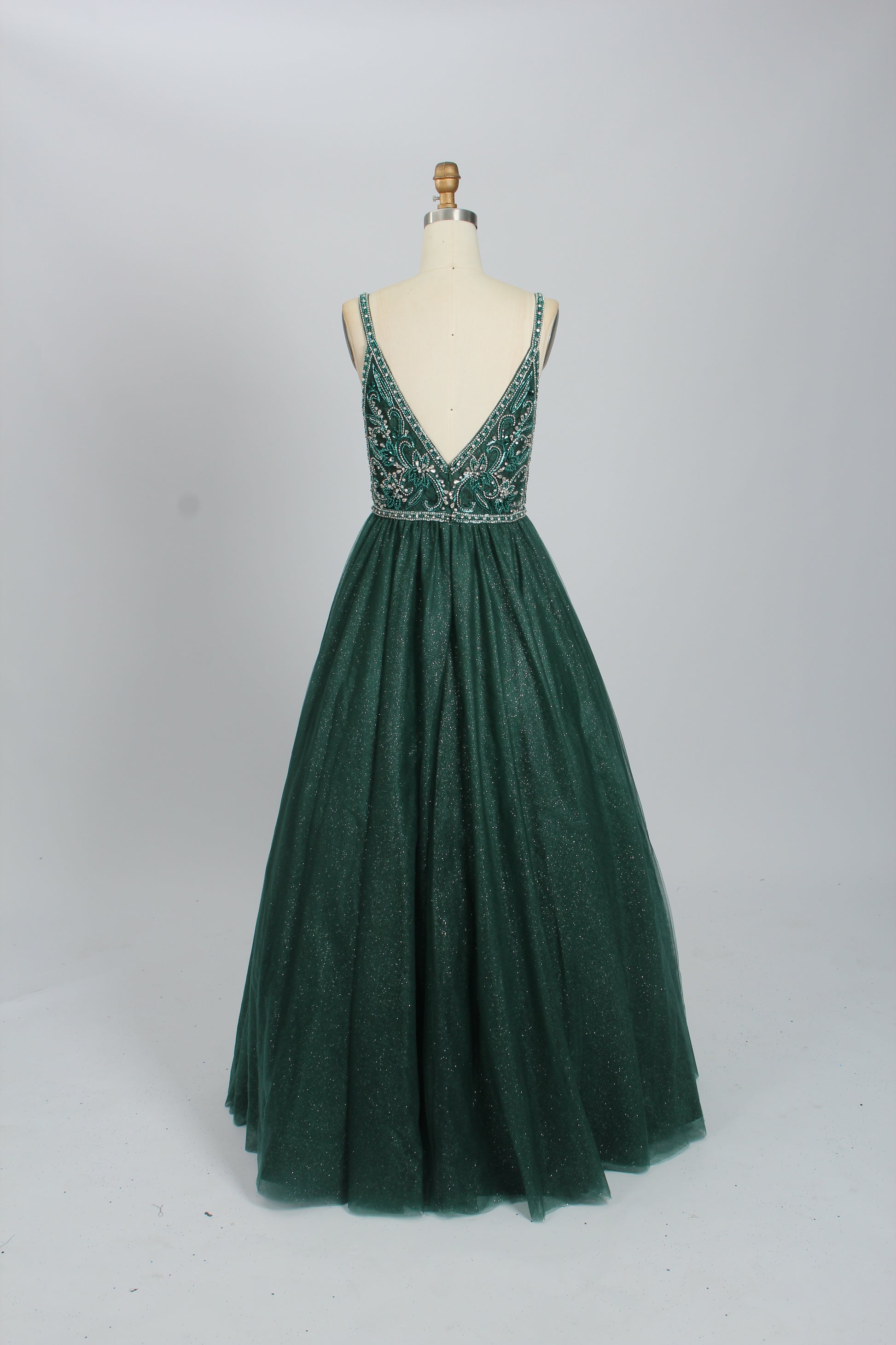 Wholesale Beaded Bodice Tulle Prom Dress 9133b