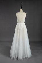Wholesale Beaded Lace V-Neck Tulle Wedding Gown kt1303