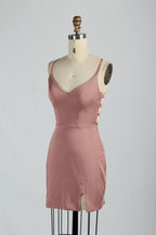 Manufacturer Satin Strappy Back Cocktail Dress QT011S