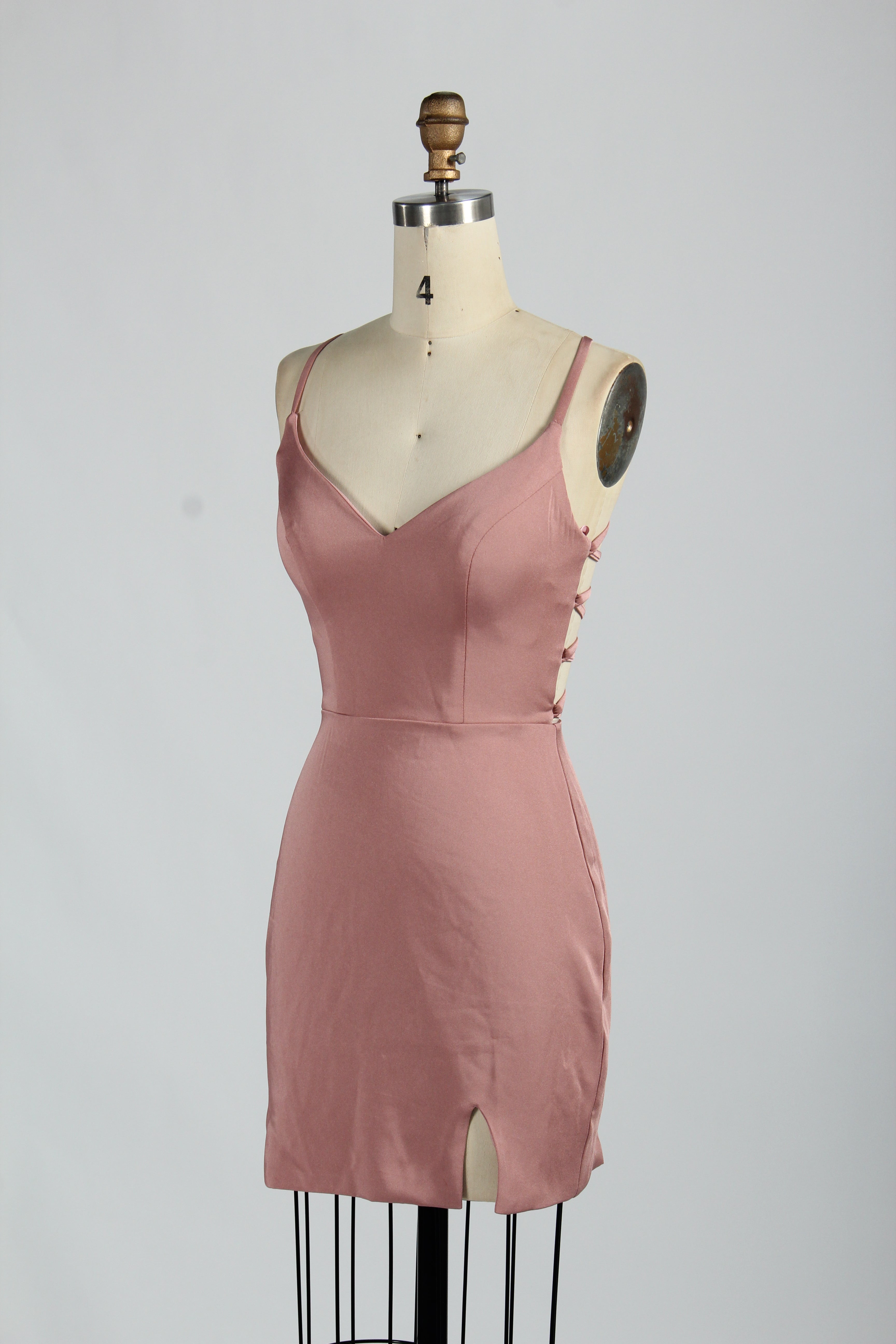 Manufacturer Satin Strappy Back Cocktail Dress QT011S