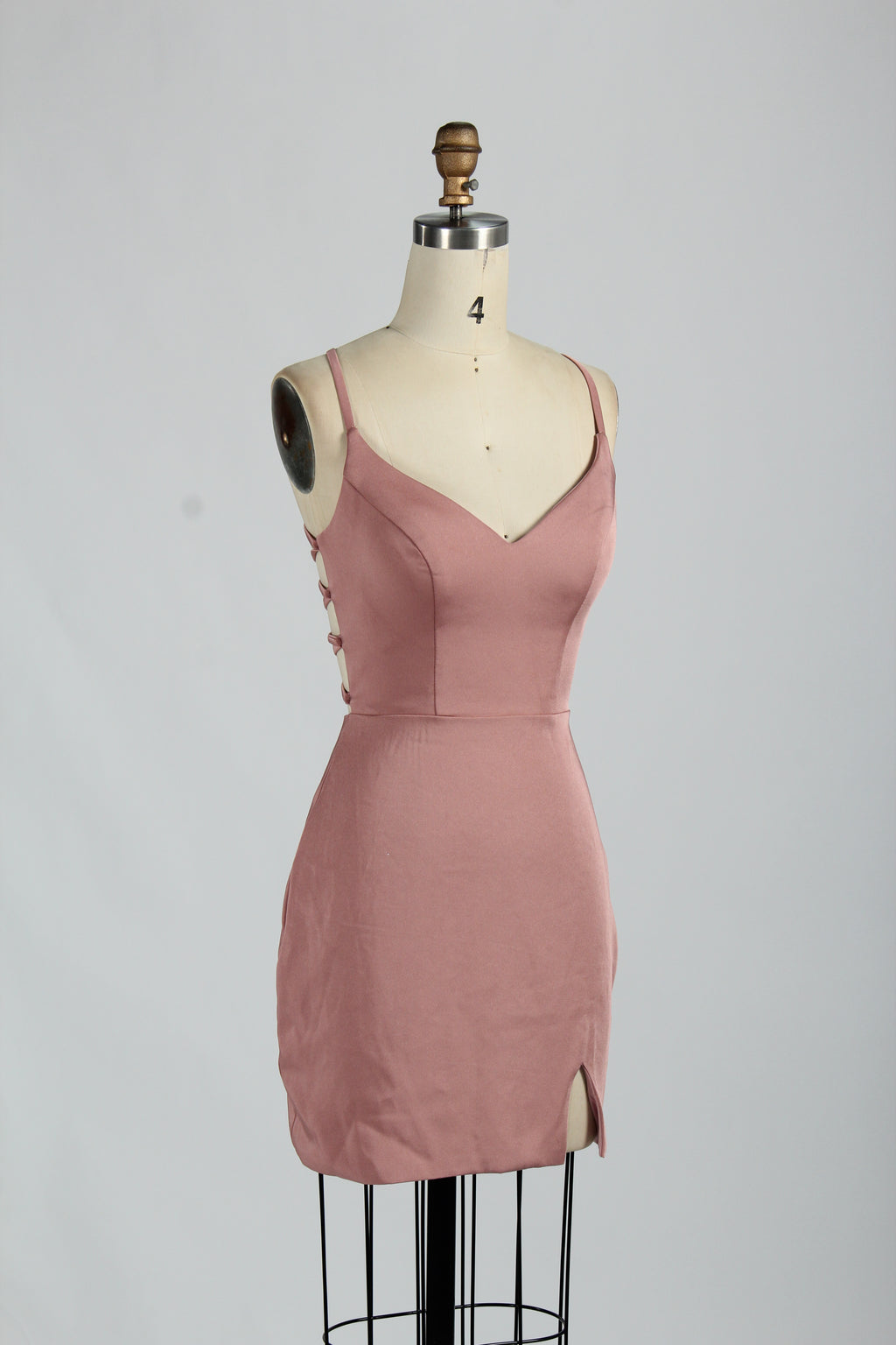 Manufacturer Satin Strappy Back Cocktail Dress QT011S