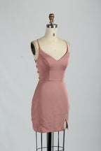Manufacturer Satin Strappy Back Cocktail Dress QT011S