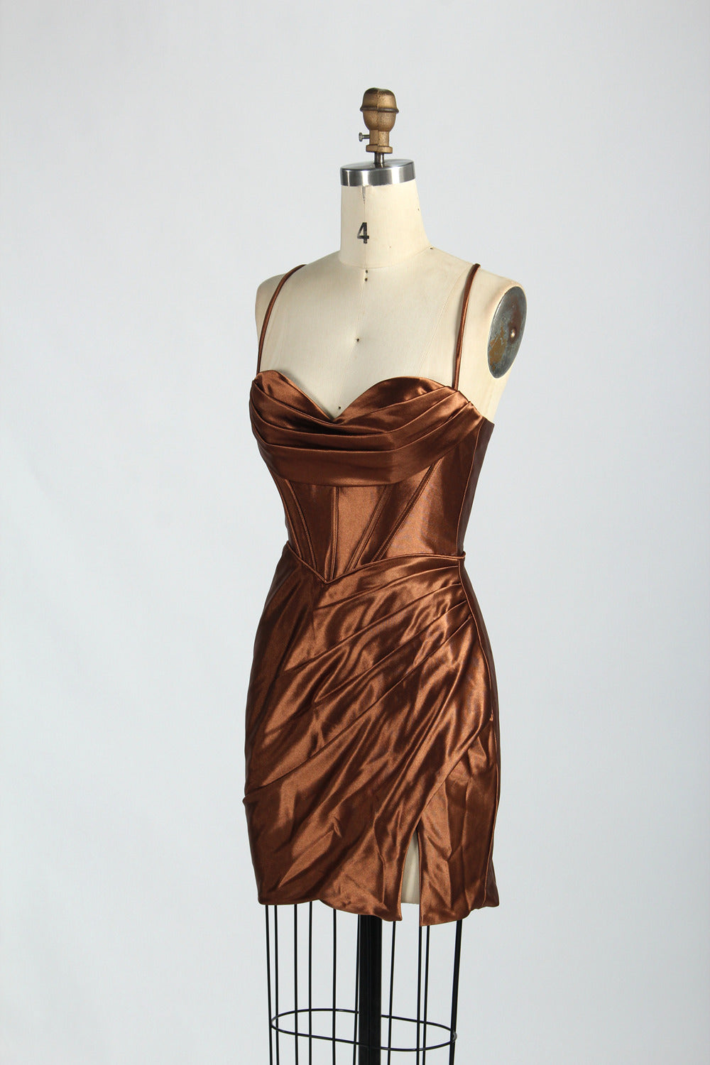 Supplier Satin Strappy Back Cocktail Dress 32687S