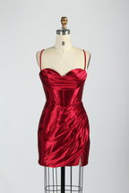 Supplier Satin Strappy Back Cocktail Dress 32687S