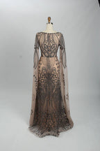 Luxury Beaded Long Sleeve Mother of the Bride Dress MK116