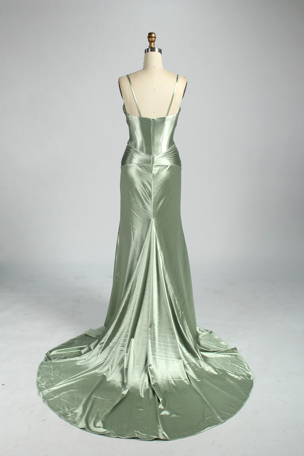 Wholesale Sophisticated Strapless Satin Prom Gown d-126