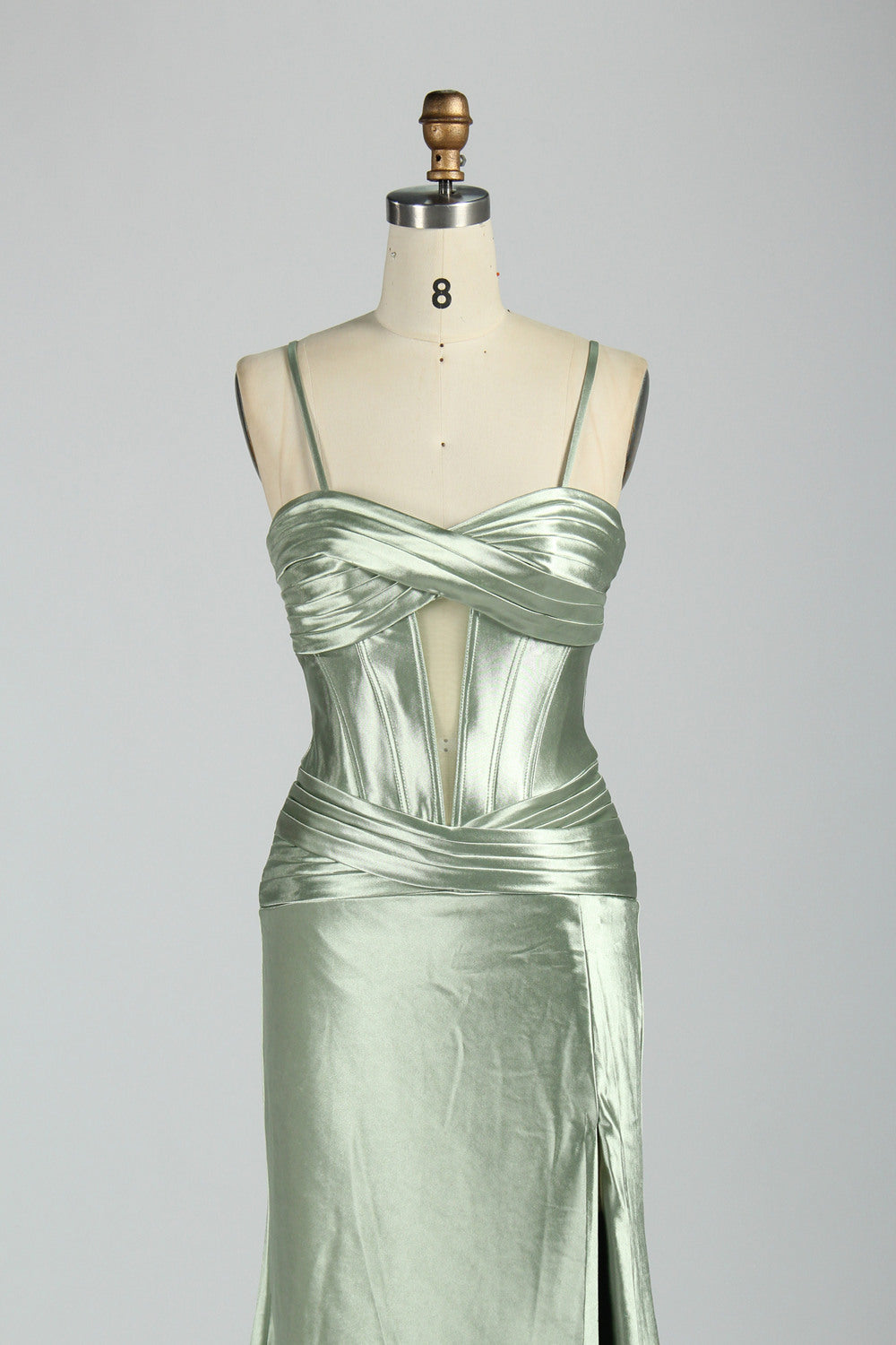 Wholesale Sophisticated Strapless Satin Prom Gown d-126