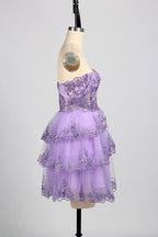 Vibrant Sequin Prom Short Dress with  Flared Skirt - Wholesale D-120