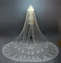 Wholesale Embroidered Cathedral Bridal Veil t050