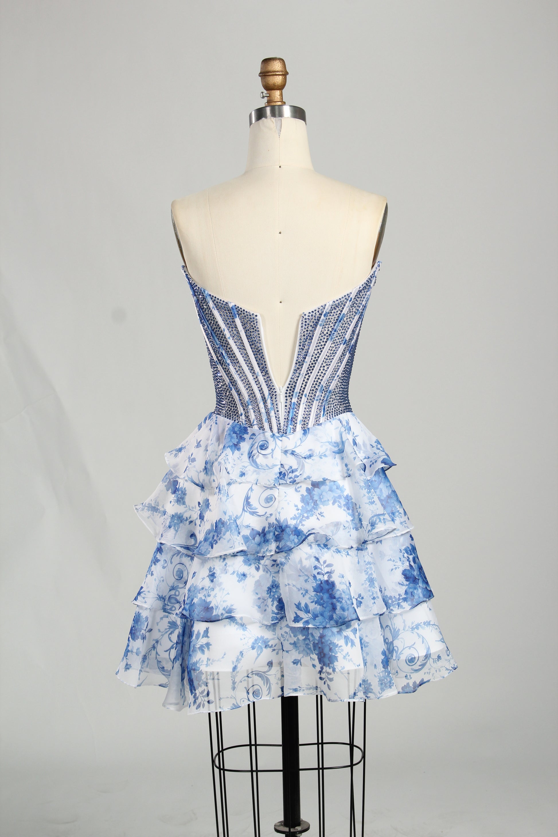 Supplier Corset Top Floral Tiered Homecoming Dress 33224 - DD