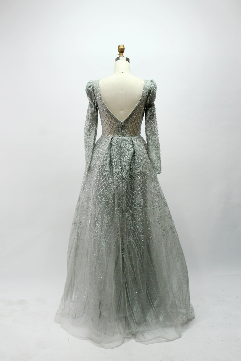 Wholesale Plus Size Long Sleeve Evening Gowns for Mothers MK033