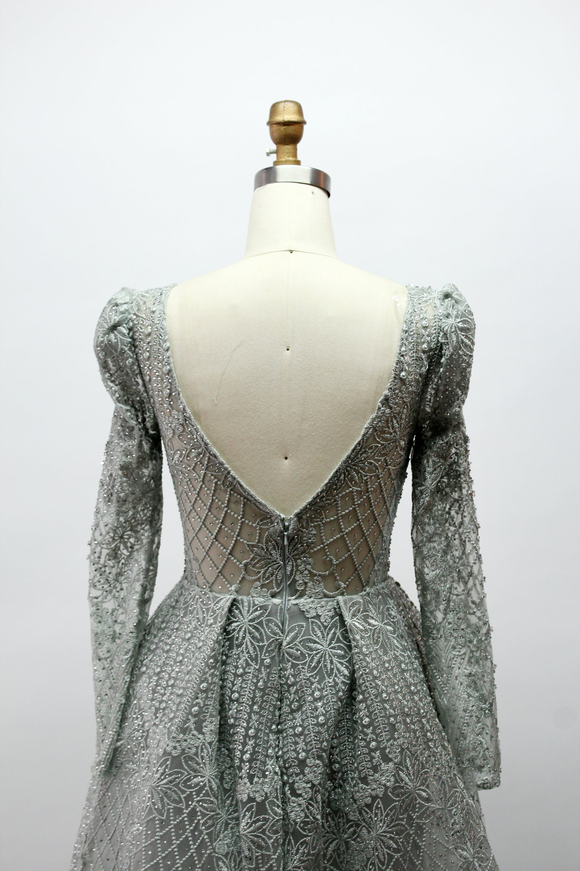 Wholesale Plus Size Long Sleeve Evening Gowns for Mothers MK033