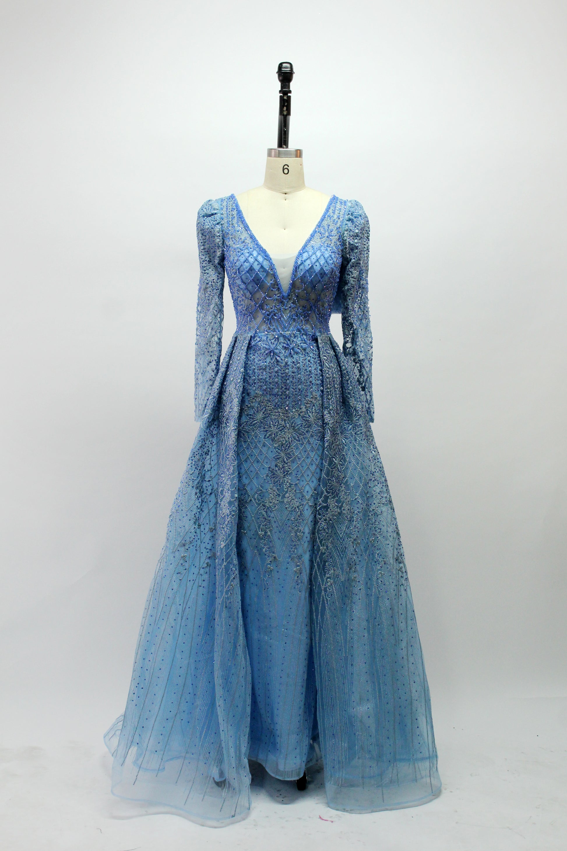 Wholesale Plus Size Long Sleeve Evening Gowns for Mothers MK033