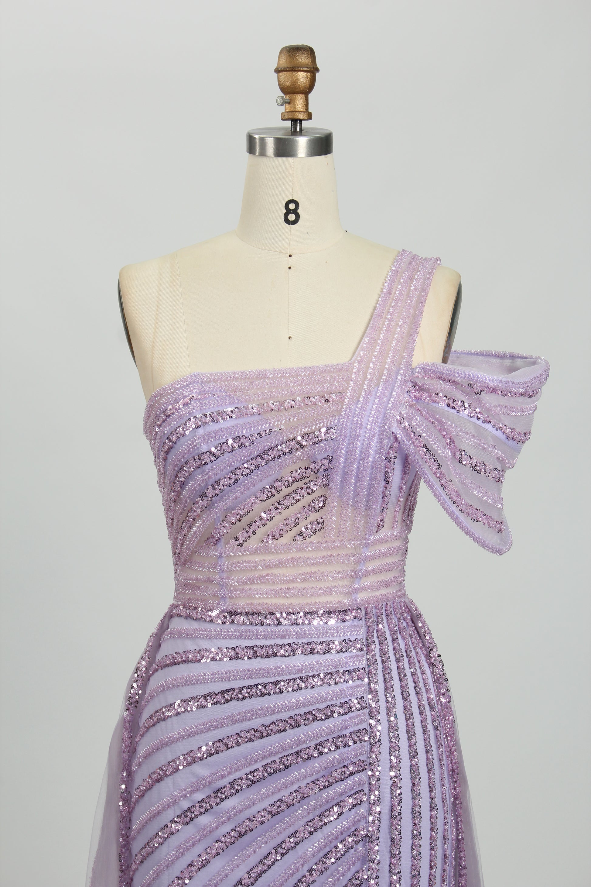 Wholesale Shimmering One-Shoulder Evening Gown - Radiate Elegance KL127
