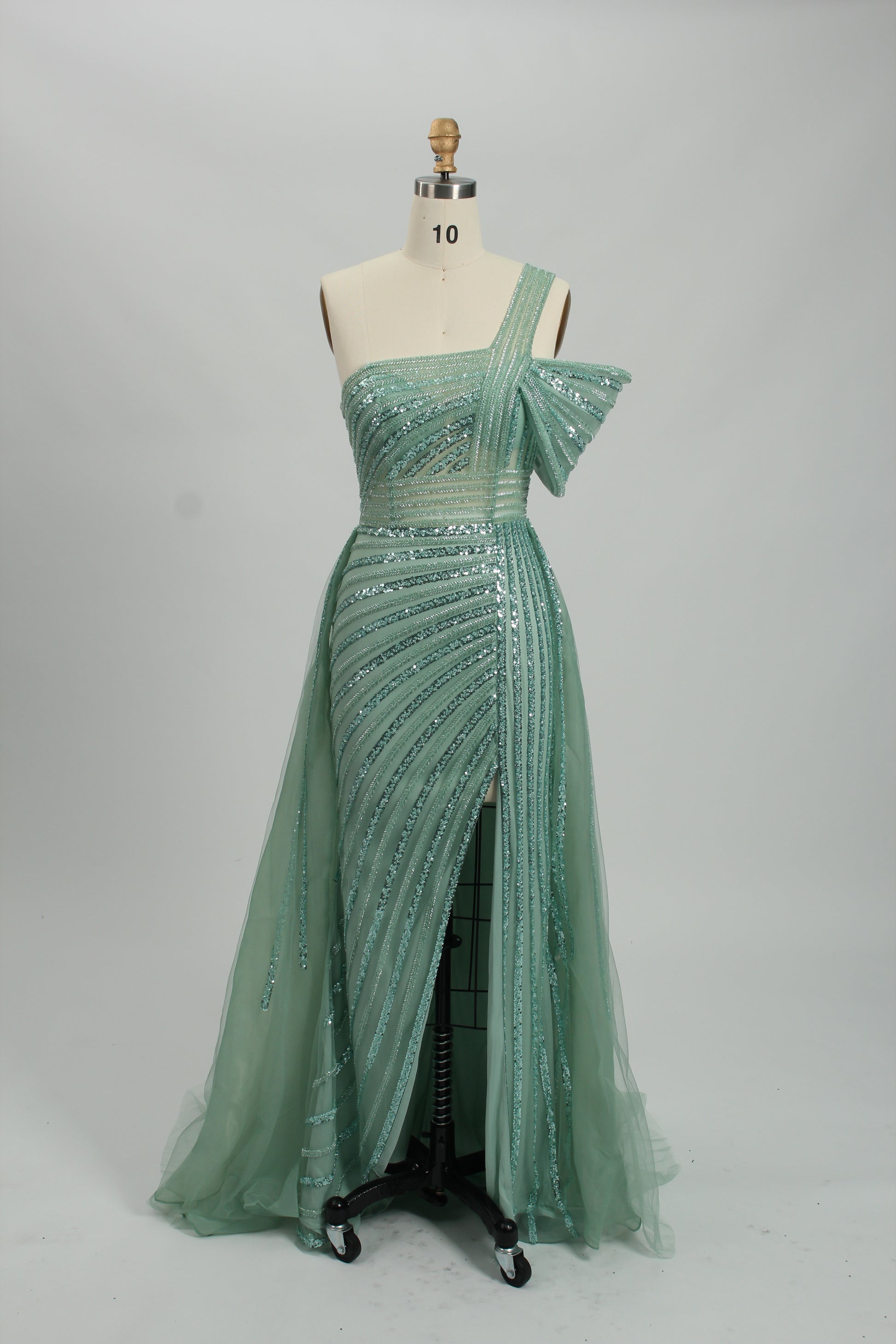Wholesale Shimmering One-Shoulder Evening Gown - Radiate Elegance KL127