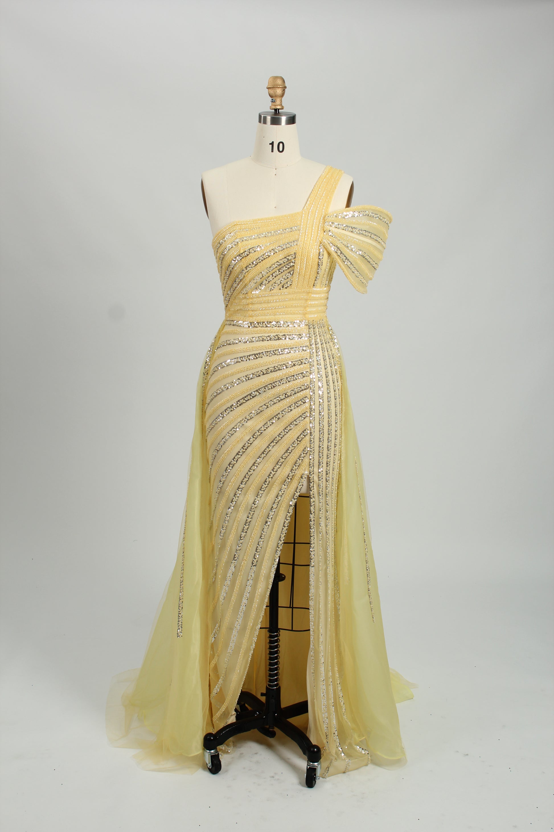 Wholesale Shimmering One-Shoulder Evening Gown - Radiate Elegance KL127
