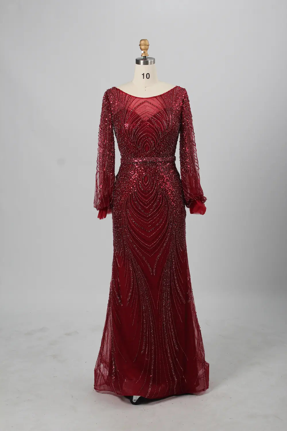 Stunning Long Sleeve Sequin Mermaid Mother of the Bride Dress KY031