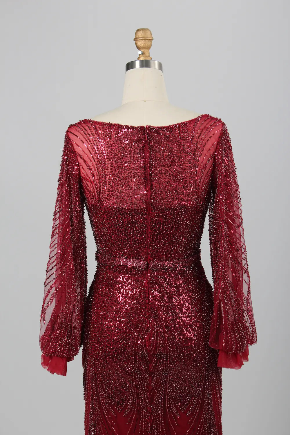 Stunning Long Sleeve Sequin Mermaid Mother of the Bride Dress KY031