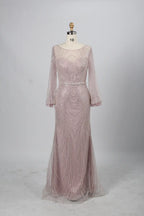 Stunning Long Sleeve Sequin Mermaid Mother of the Bride Dress KY031