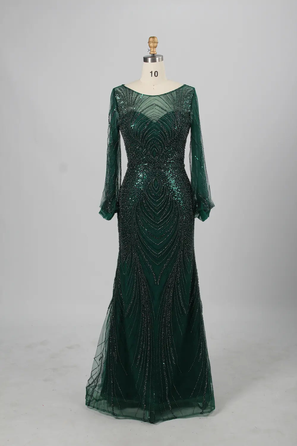 Stunning Long Sleeve Sequin Mermaid Mother of the Bride Dress KY031
