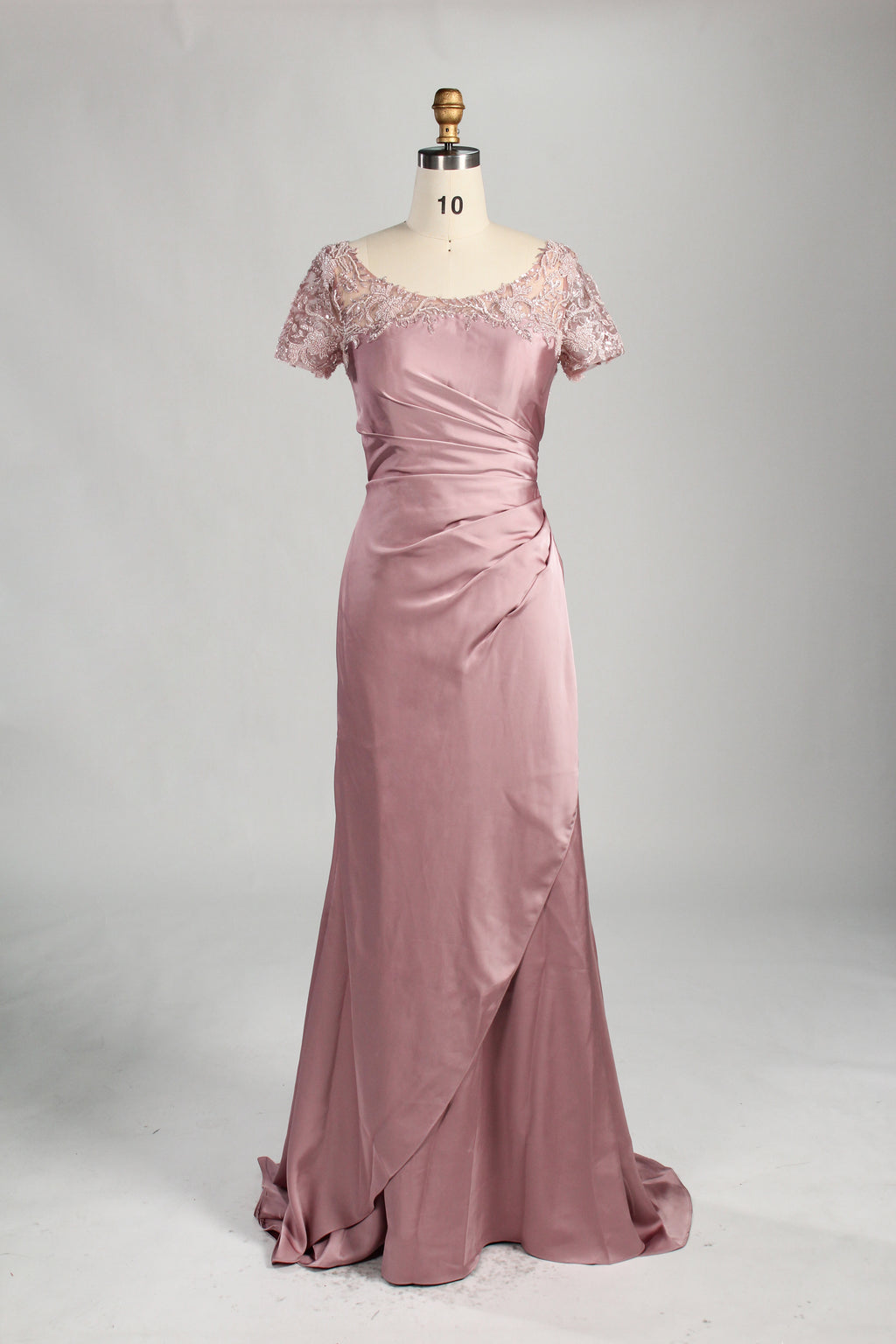 Wholesale Navy Blue Lace Satin Mother Dress 3357